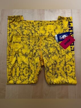 FOCO Women's Yellow Tie-Dye Leggings LA Lakers size M